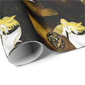 Papier Cadeau Ange de Noël (Coin rond)