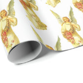 Papier Cadeau Ange de Noël (Coin rond)