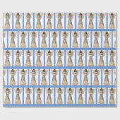 Papier Cadeau Ange de Noël afro-américain avec colombe (Plat)