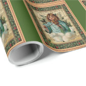 Papier Cadeau Ange de Noël avec Violon (Coin rond)