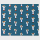 Papier Cadeau Ange de Noël ukrainien (Plat)