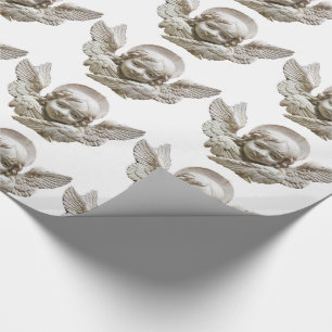 Papier Cadeau ANGE DE RENAISSANCE FLORENTINE Blanc