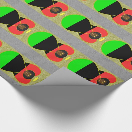 Papier Cadeau Ange du drapeau de la diaspora africaine (Coin)