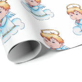 Papier Cadeau Ange gardien (Coin rond)