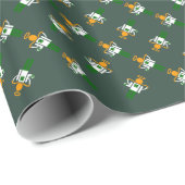 Papier Cadeau ange irlandais. (Coin rond)