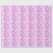 Papier Cadeau Ange paisible dans le rose (Plat)