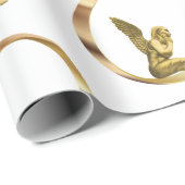 Papier Cadeau Ange Papier à enveloppement Noël (Coin rond)