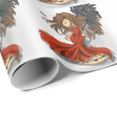 Papier cadeau Ange triste (Coin rond)