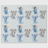 Papier Cadeau Angel Angelic Noël hiver (Plat)