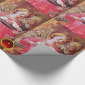 PAPIER CADEAU ANGEL AVEC ROSE ET PIERRES BLEU ROUGE (Coin)