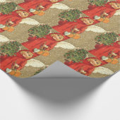 Papier Cadeau Angel Cherub Arbre de Noël Neige (Coin)