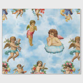 Papier Cadeau angel cherub nuages antique (Plat)