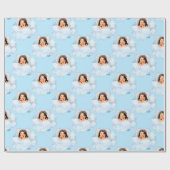 Papier Cadeau Angel dans les nuages 4-Lt Bleu-GIFT WRAPPING PAPI (Plat)