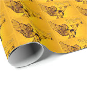 Papier Cadeau Angel de cristal sur or réjouir envelopper papier (Coin rond)