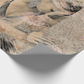 Papier Cadeau Angel Elegant Boho Floral Sepia Antique (Coin)