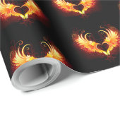 Papier Cadeau Angel Fire Heart with Wings (Coin rond)