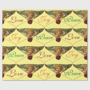 Papier Cadeau ANGEL HEART RED WAX SEAL Love Peace Joie