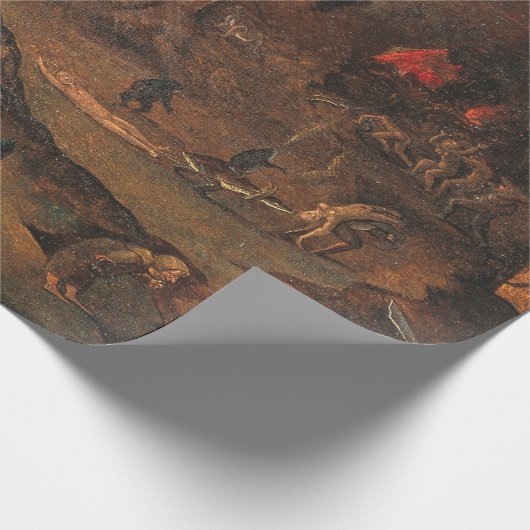 Papier Cadeau Angel Menant Une Âme En Enfer Par Hieronymus Bosch (Coin)