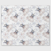 Papier Cadeau Angel Snowflakes Aquarelle Noël Noël Noël (Plat)