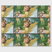 Papier Cadeau Angel vintage Dans Noël De Neige (Plat)