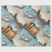 PAPIER CADEAU ANGÉLE ANNONCIÉ ET VIERGE (Plat)