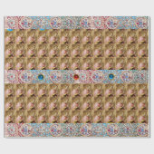 PAPIER CADEAU ANGÉLE DE L'ANNONCIATION, GÈMES BLEUS ROUGES, BIJO (Plat)