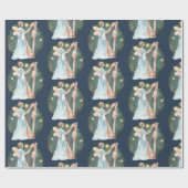 Papier Cadeau Angelic Winter Music Jouer Angel        (Plat)