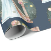 Papier Cadeau Angelic Winter Music Jouer Angel        (Coin rond)