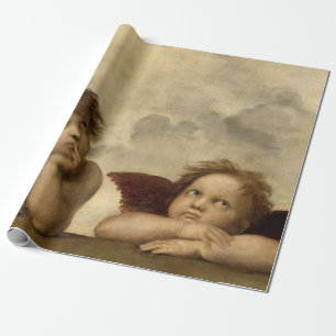 Papier Cadeau Angels Cherubs Raphael Santi Sistine Madonna Sweet