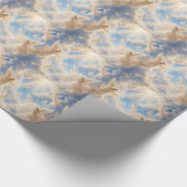 Papier Cadeau Anges célestes dans les nuages | Chrétien céleste (Coin)