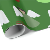 Papier Cadeau Anges colorés Noël Motif (Coin rond)