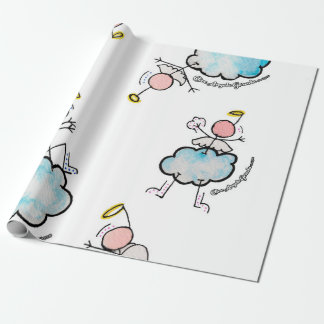 Papier Cadeau Anges dans les nuages
