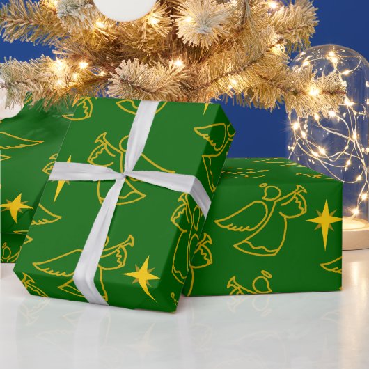 Papier Cadeau Anges de Noël (Vacances)