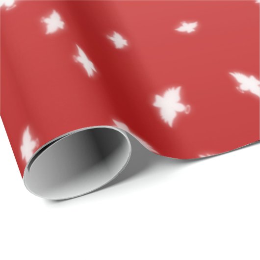 Papier Cadeau Anges de Noël (Coin rond)