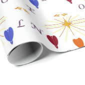 Papier Cadeau Anges de Noël dans Star Noel (Coin rond)