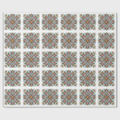 Papier Cadeau anges de Noël multicolores (Plat)