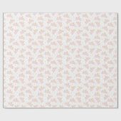 Papier Cadeau Anges de Noël Rose Pastel (Plat)