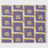 Papier Cadeau Anges de Noël Vintage (Plat)