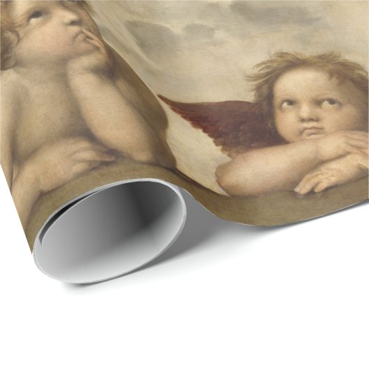 Papier Cadeau Anges de Raphael (Coin rond)