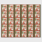 Papier Cadeau Anges décorant l'arbre de Noël (Plat)