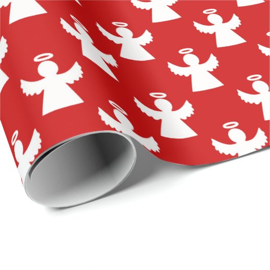 Papier Cadeau Anges Noël (Coin rond)