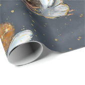 Papier Cadeau Anges Noël (Coin rond)