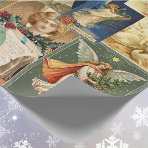 Papier Cadeau Anges Noël Cartes victoriennes Jolies Poches