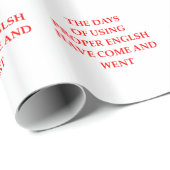 PAPIER CADEAU ANGLAIS (Coin rond)