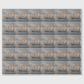 Papier Cadeau Anglais brig 'Persévérance de Fowey (Plat)