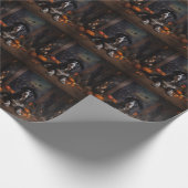 Papier Cadeau Anglais Cocker Espagnol Citrouille Halloween effra (Coin)