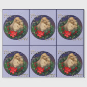 Papier Cadeau Anglais Cocker Spaniel Christmas (Plat)