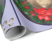 Papier Cadeau Anglais Cocker Spaniel Christmas (Coin rond)