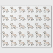 Papier Cadeau Anglais Crème Golden Retriever Motif de dessin de (Plat)