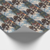Papier Cadeau Anglais Setter Chien équitation Moto Noël (Coin)